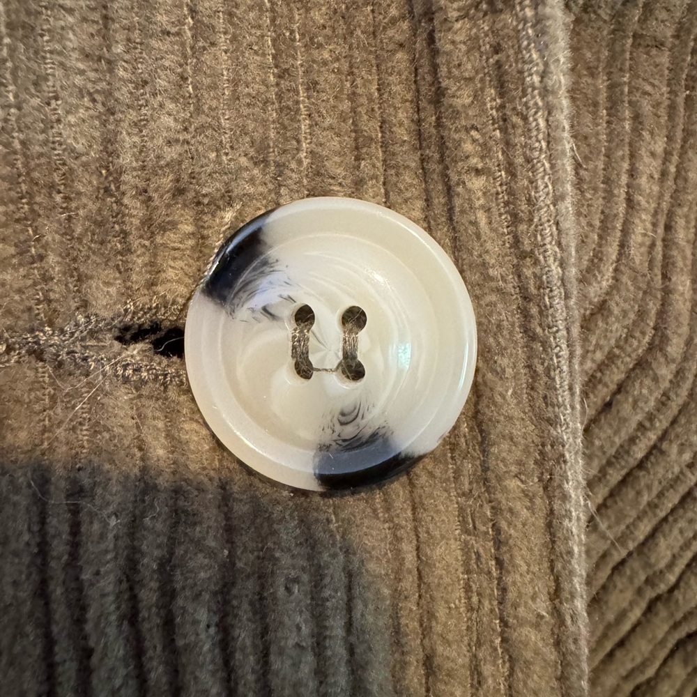 NWT Urban Outfitters Tasha Corduroy Faux Fur Trim Trench Coat Green XL - Picture 6 of 10